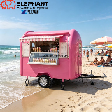 Street Food Snacks - Remolque de Comida Redondo para Venta
