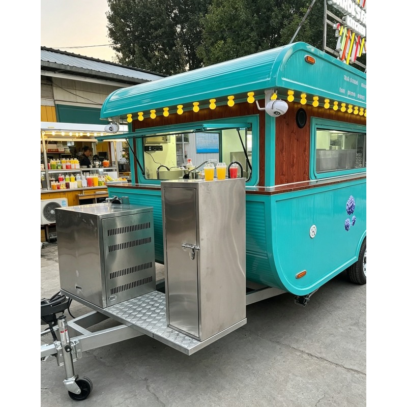 Street Food Snacks - Carrito de Comida Móvil para Mercado