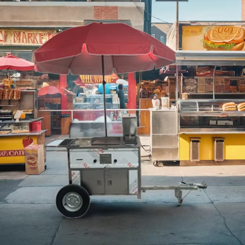 Carrito de Comida Móvil Compac - Street Food Snacks reseña y precio