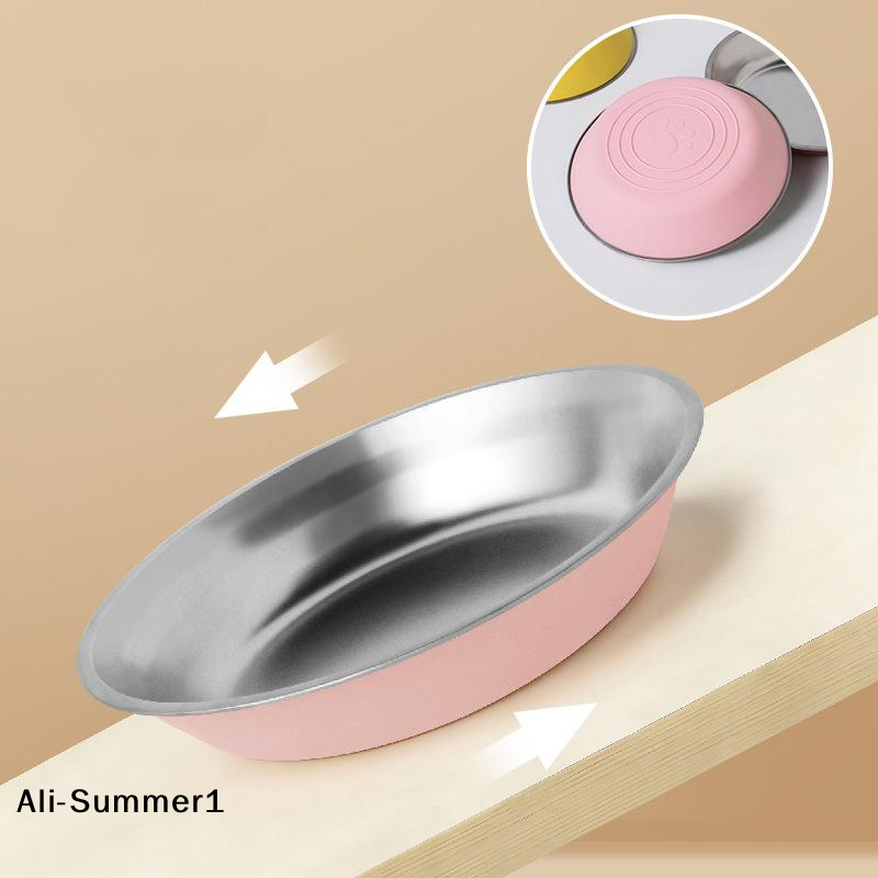 【E】Platos para gatos de acero  - Food E Snacks reseña y precio