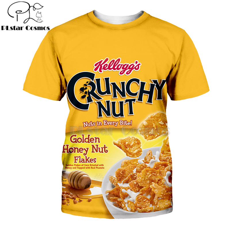 Camisetas 3D de manga corta pa - Food Snacks Brands reseña y precio