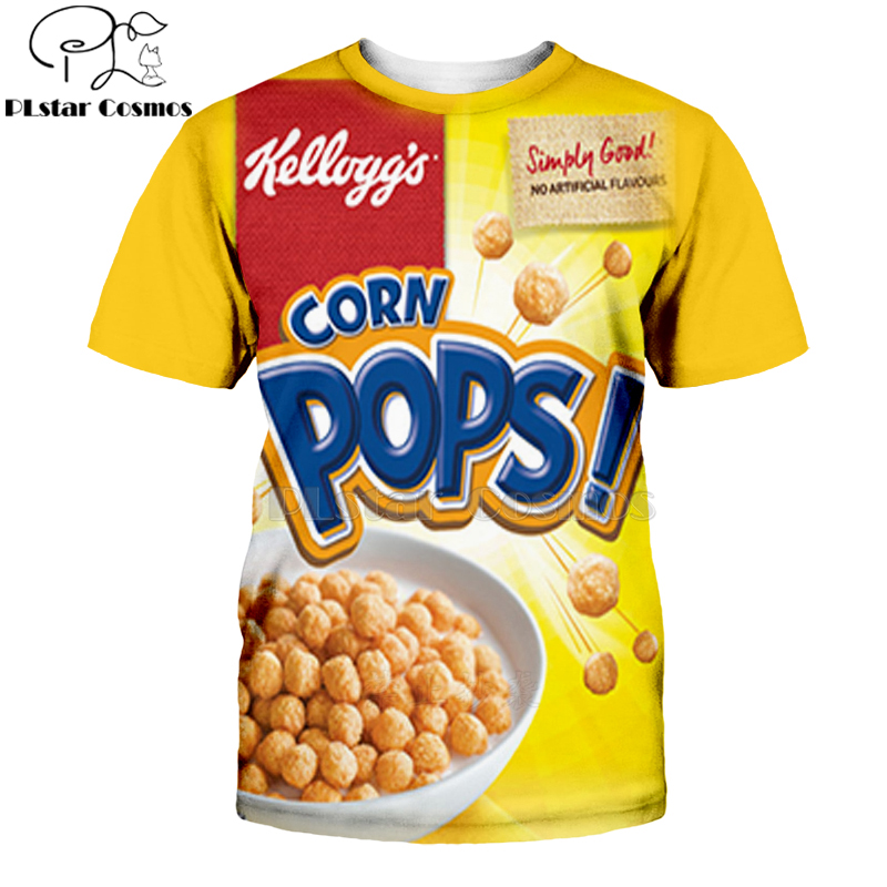 Camisetas 3D de manga corta pa - Food Snacks Brands reseña y precio